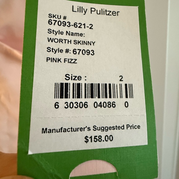 Lilly Pulitzer Brand New Pink Jeans with Tag size 2 - Picture 7 of 9
